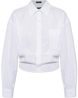 R13 Cropped Shirt - White