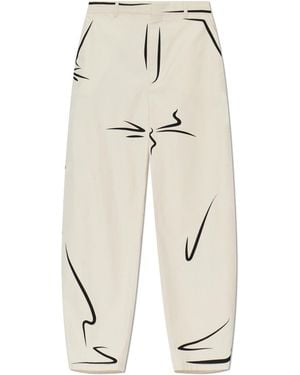 Moschino High-Waisted Trousers - White