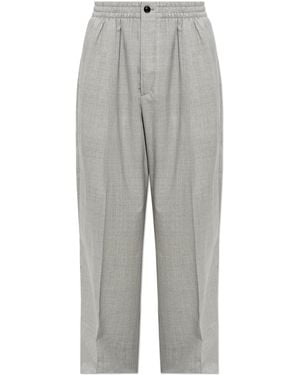 Bottega Veneta Wool Pleated Trousers - Grey