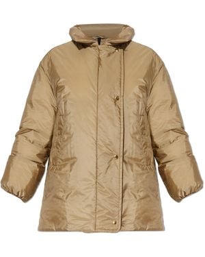 Moncler Jacket With "Voue" Vest - Natural