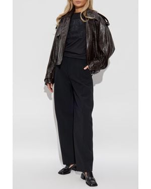 Sportmax "Beta" Eco-Leather Jacket - Black