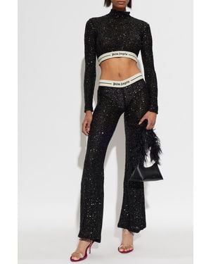 Palm Angels Crop Top - Black