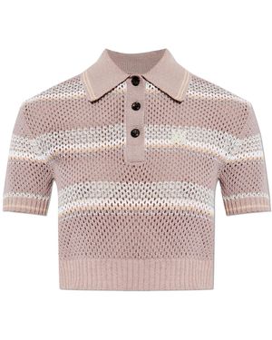 Amiri Polo With Logo - Pink