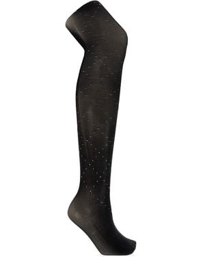 Heist Studios 'Crystal Cross' Stockings - Black