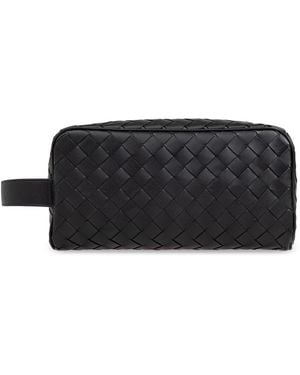 Bottega Veneta Toiletry Bag Intrecciato - Black