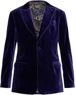 Etro Velvet Blazer - Blue