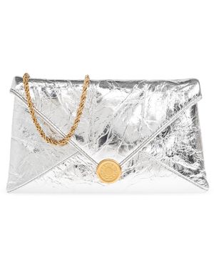 Dries Van Noten Leather Clutch - Metallic