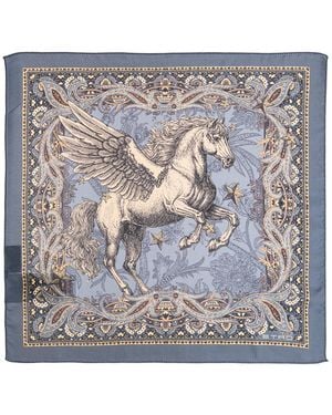 Etro Silk Pocket Square - Grey