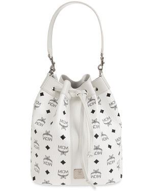 MCM 'Dessau' Bag With Monogram - White
