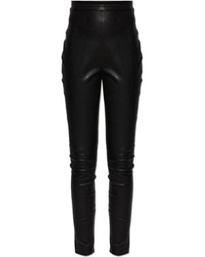 Balmain Leather Trousers - Black