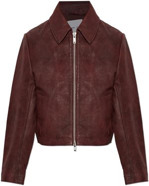 Samsøe & Samsøe 'Sashiva' Leather Jacket - Red