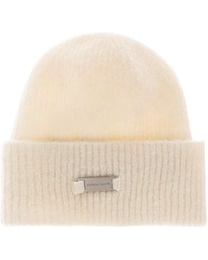 Canada Goose Wool Beanie With Logo Appliqué - Natural