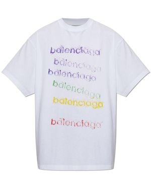 Balenciaga T-Shirt With Logo - White