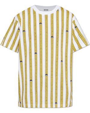 Moschino T-Shirt With Print - Metallic