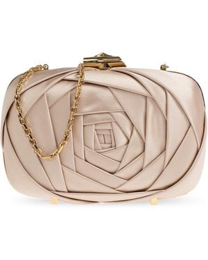 Roger Vivier Clutch Bag With Decorative Pattern - Natural