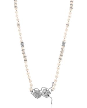 Alessandra Rich Pearl Necklace - White