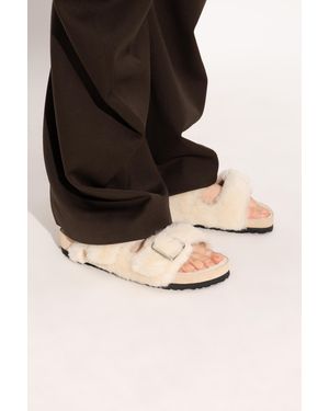 Birkenstock Arizona 1774 Shearling Slides - Black
