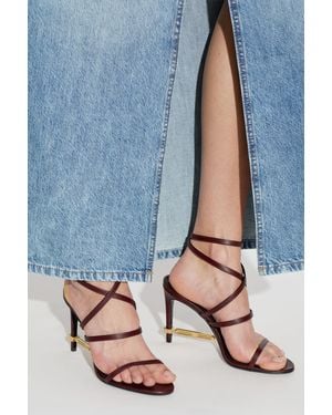 DSquared² Leather Heeled Sandals With Embellishment - Blue