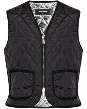 DSquared² Quilted Vest - Black