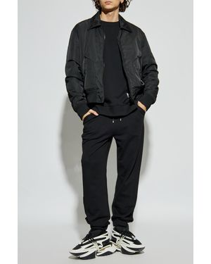 Balmain Sweatpants With Printed Logo - Black