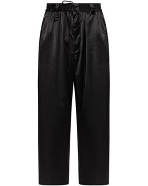 Y-3 Wide-Leg Trousers - Black