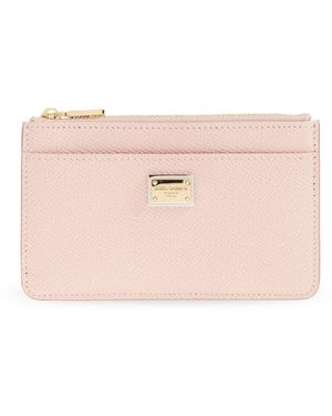Dolce & Gabbana Leather Card Holder - Pink