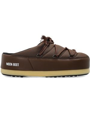 Moon Boot 'Mb Evx Nylon' Slides - Brown