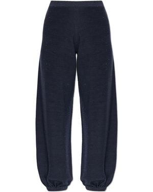 Fabiana Filippi Trousers With Lurex Thread - Blue