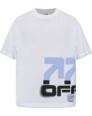 LAB C.O. OFF WHITE Printed T-Shirt - White