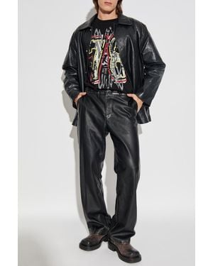 DIESEL Leather Jacket 'L-Jess' - Black