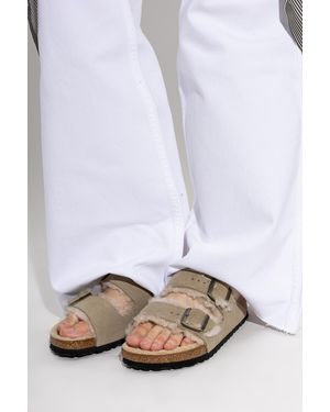 Birkenstock 'Arizona Shearling' Slippers - White