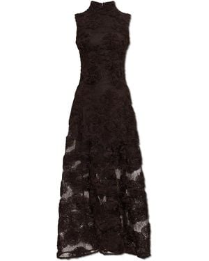 ROTATE BIRGER CHRISTENSEN Floral Motif Dress - Black