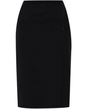 Jil Sander Skirt With Raw Hem - Black