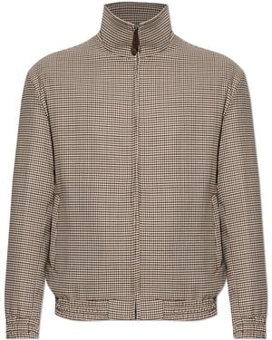 Etro Quilted Jacket With A Check Pattern - Brown