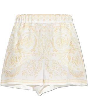 Versace Silk Shorts - Natural