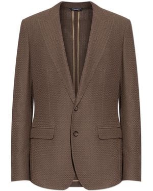 Dolce & Gabbana Single-Vent Blazer - Brown