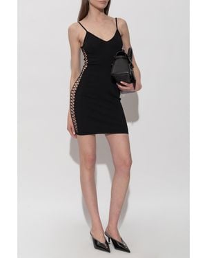 DSquared² Dress With Decorative Side Cut-Outs - Black
