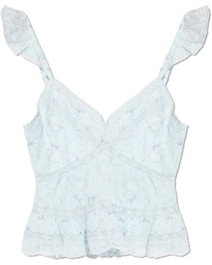 LoveShackFancy Top 'Lainie' - Blue