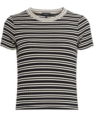 Rag & Bone Top With A Striped Pattern - Black