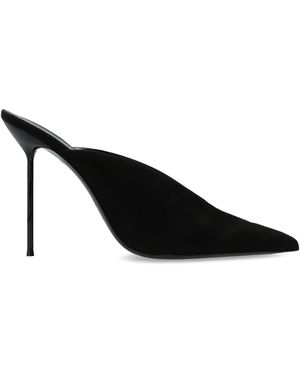 Paris Texas 'Lidia' Heeled Mules - Black