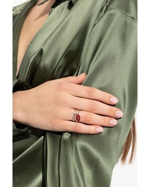 Marc Jacobs Set Of Three Rings - Green