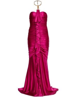 Balmain Off-The-Shoulder Dress - Pink