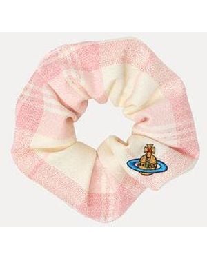 Vivienne Westwood Small Scrunchie Coquette Check - Pink