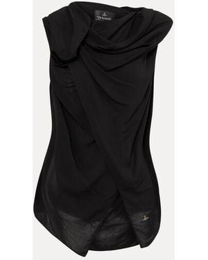 Vivienne Westwood V Chic Cross Over Mini Top - Black