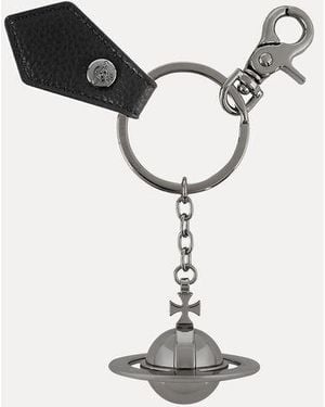 Vivienne Westwood 3D Orb Keyring Metal - White