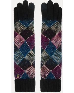 Vivienne Westwood Harlequin Long Gloves Harlequin - Blue