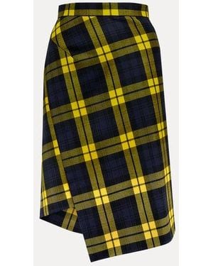 Vivienne Westwood Midi Infinity Skirt Moonshine Tartan - Green