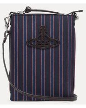 Vivienne Westwood Slim Squire Crossbody Woven Stripe - Blue