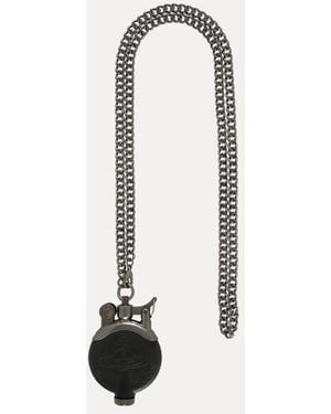 Vivienne Westwood Lighter Chain Brass Zinc Dark Chai - White