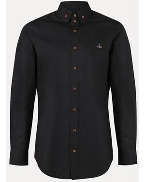 Vivienne Westwood Two Button Krall Shirt Compact Poplin - Black